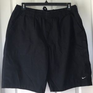 Nike Black Elastic Pull String Short; XXL